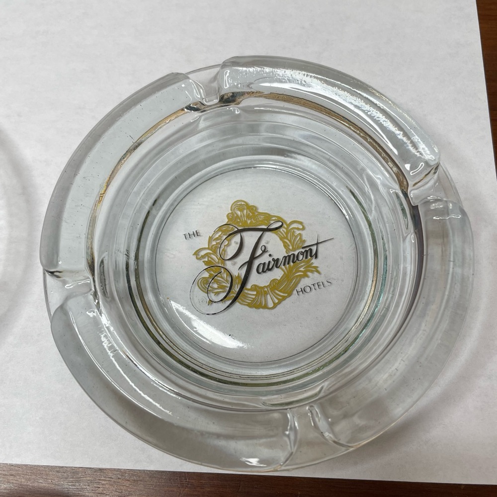 The Fairmont Hotels Vintage AshTray Coaster Glass Coaster Incense 420 NYC SF
